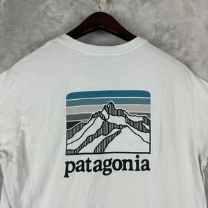 Patagonia Shirt Mens Small White Pocket ResponsibiliTee Outdoors Tagless Recycle